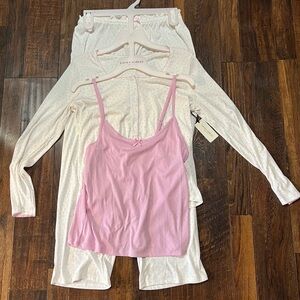 Laura Ashley Pink and Cream Pajama Set